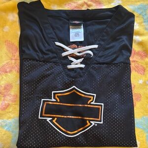 Harley-Davidson Black Jersey with Orange Logo
